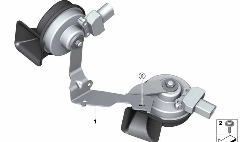 Bocinas con soporte OEM 61338495258 para MINI Clubman F54 LCI (05/2018 — 02/2024). Original MINI.