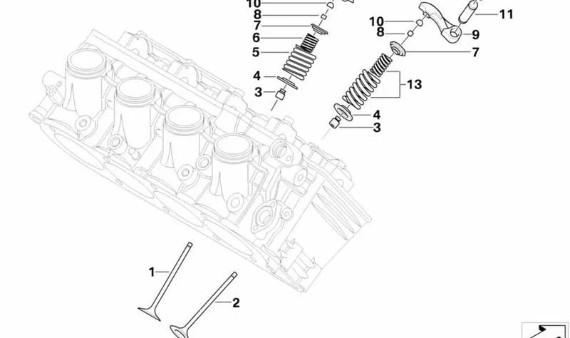 Eje de la palanca de arrastre OEM 11337706399 para motos BMW K1200S, K1300S, K1200R, K1300R, K1200GT, K1300GT. Original BMW Motorrad.