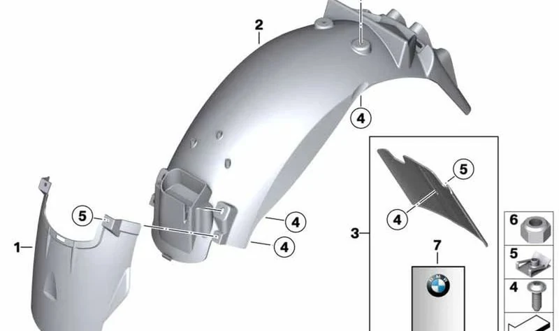 Tuerca hexagonal OEM 07129905778 para motos BMW R1200GS, F800GS, K1600GT... y más. Original BMW Motorrad.
