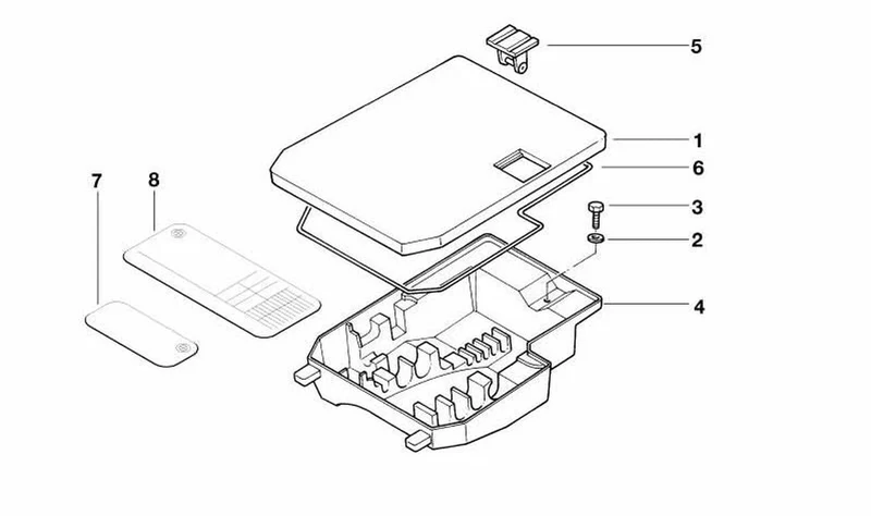 Caja de herramientas OEM 51162313394 para BMW R 850 GS, R 1100 GS, R 1150 GS. Original BMW Motorrad.
