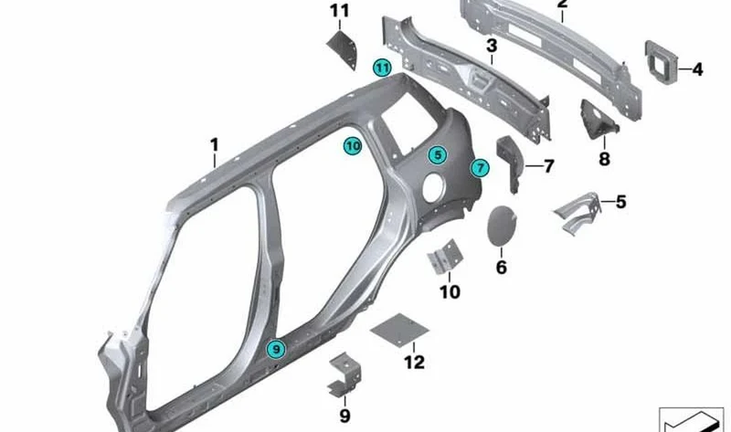 Soporte de mecanismo de maniobra OEM 41009805636 para MINI Countryman R60 (Cooper, Cooper ALL4, Cooper D). Original MINI.