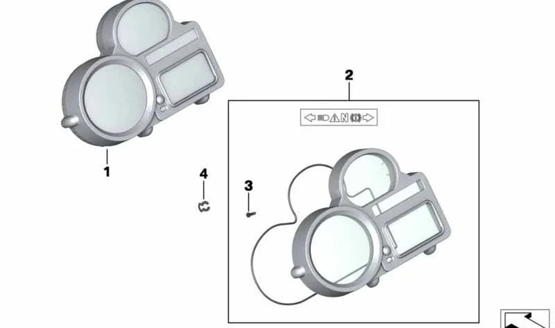 Cuadro de instrumentos OEM 62117718197 para motos BMW R 1200 ST (K28) desde 03/2008. Original BMW Motorrad.