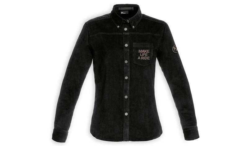 Camisa de pana negra talla XXL OEM 76615A815B9 para BMW Motorrad. Original BMW Motorrad.