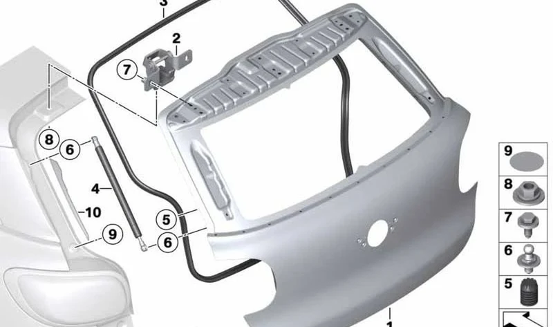 Perno esférico OEM 51249806628 para MINI Countryman R60, Paceman R61. Original MINI.
