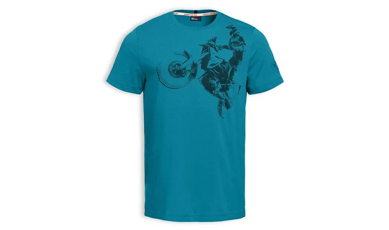 Camiseta Jump azul talla L OEM 76615B3E3F1 para BMW. Original BMW Motorrad.