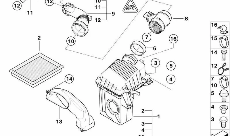 Tubo flexible bypass OEM 13717791133 para MINI R50 One D. Original MINI.