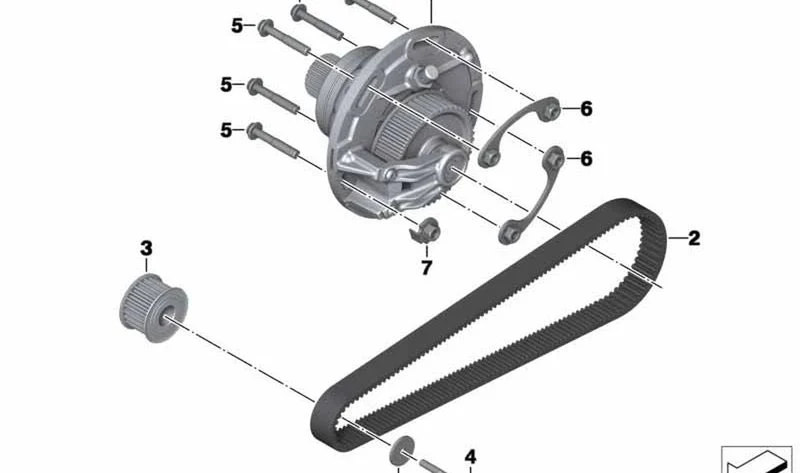 Engranaje planetario OEM 33748545155 para BMW Motorrad C evolution (K17). Original BMW Motorrad.