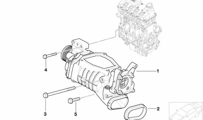 Tornillo hexagonal con arandela M10X150 OEM 07137512998 para MINI R53, Cabrio R52. Original MINI.