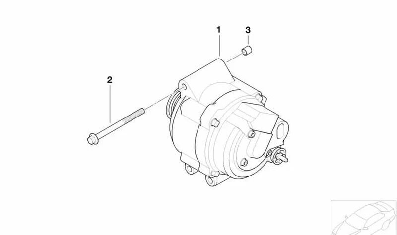 Casquillo soporte para generador OEM 12317516819 para MINI R50, R52, R53. Original MINI.