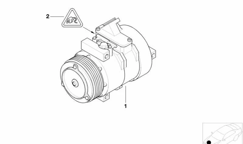 Compresor del aire acondicionado OEM 64536922397 para MINI R50 One D. Original MINI.