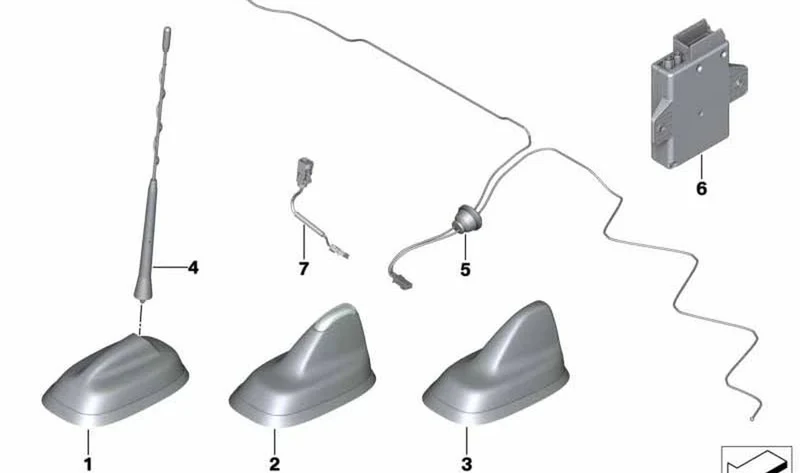 Varilla de antena OEM 65209270036 para MINI F56, F55, Clubman F54, Countryman F60… y más. Original MINI.