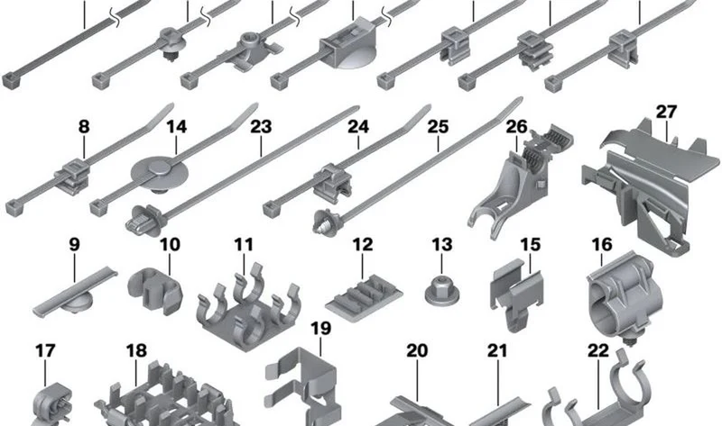 Estribo de sujeción OEM 12517513226 para MINI R50, R53, R56, F56, F54, F60... y más. Original MINI.