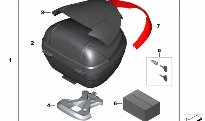 Cilindro de cierre con llave OEM 77448563863 para motos BMW C 400 GT, C 400 X, G 310 GS, G 310 R... y más. Original BMW Motorrad.