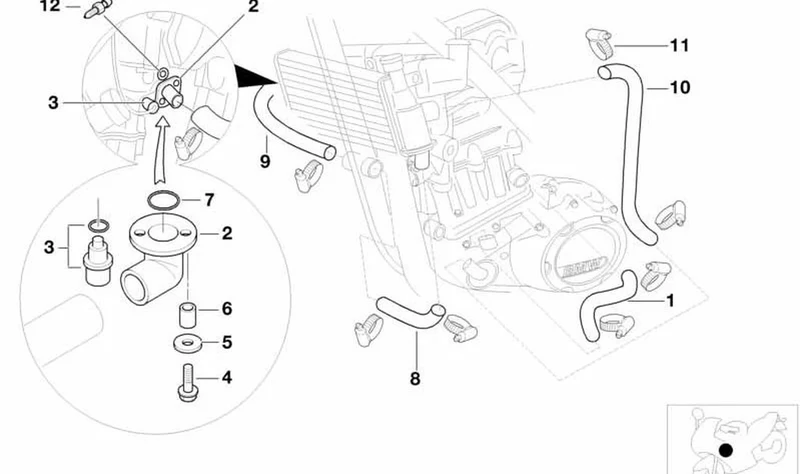 Anillo obturador OEM 11127652951 para motos BMW F 650 CS, F 650 GS, F 650 GS Dakar. Original BMW Motorrad.