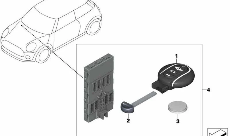 Llave de inserción OEM 51217359252 para MINI F56, F55, Clubman F54, Cabrio F57, Countryman F60... y más. Original MINI.