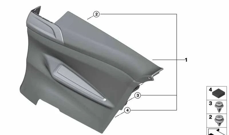 Tope de fieltro autoadhesivo OEM 54107356410 para MINI Countryman F60, BMW F82 M4 LCI, F10, F10 LCI. Original BMW y MINI.