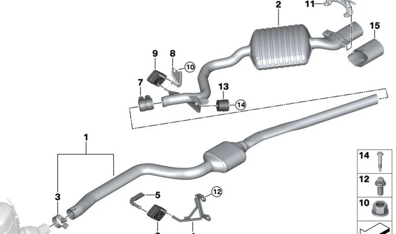 Abrazadera tensora OEM 18307793025 para MINI Countryman R60, Paceman R61 y BMW E81, E87, E90, E91, E92, E93... y más. Original BMW y MINI.