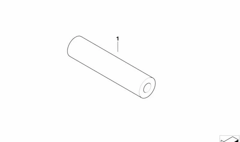 Cubierta de tubo transversal negro/blanco OEM 46637706632 para motos BMW R1200GS, R1200GS Adventure. Original BMW Motorrad.