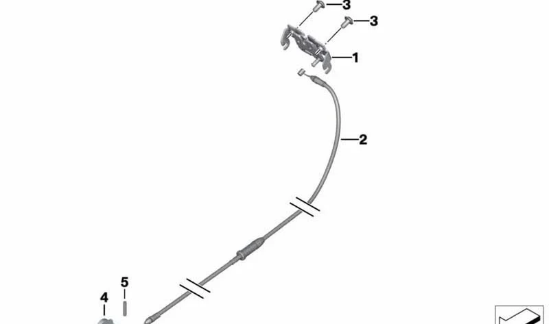 Cable Bowden OEM 51258542098 para BMW Motorrad C evolution K17 (04/2013 - 07/2020). Original BMW Motorrad.
