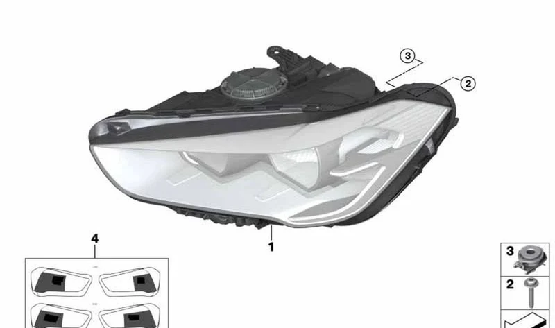 Faro LED izquierdo OEM 63117436461 para BMW X1 (F48) sDrive 16d, 18i, xDrive 25i... y más. Original BMW.