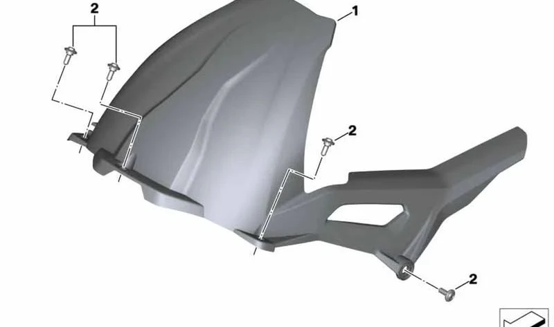Cubierta de rueda trasera OEM 46628392383 para motos BMW S 1000 XR (K69), M 1000 XR (KM9). Original BMW Motorrad.