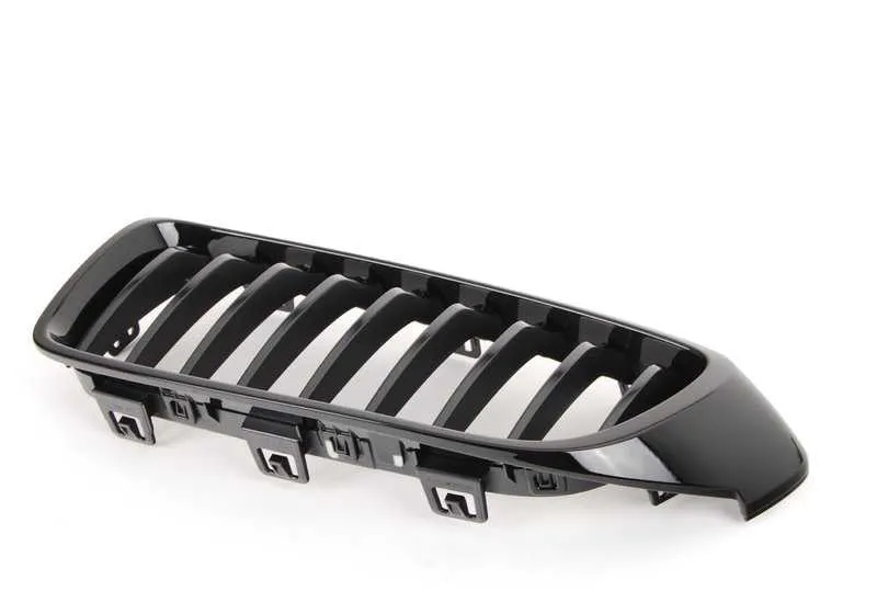 Parrilla decorativa M Performance delantera izquierda negro brillo OEM 51712336813 para BMW Serie 4 F32, F33, F36... y más. Original BMW.
