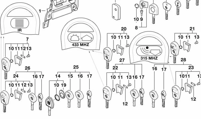 Maneta de puerta exterior izquierda OEM 51218205293 para BMW Serie 3 E36 (316i, 318i, 320i, 325i, 328i) y más. Original BMW.