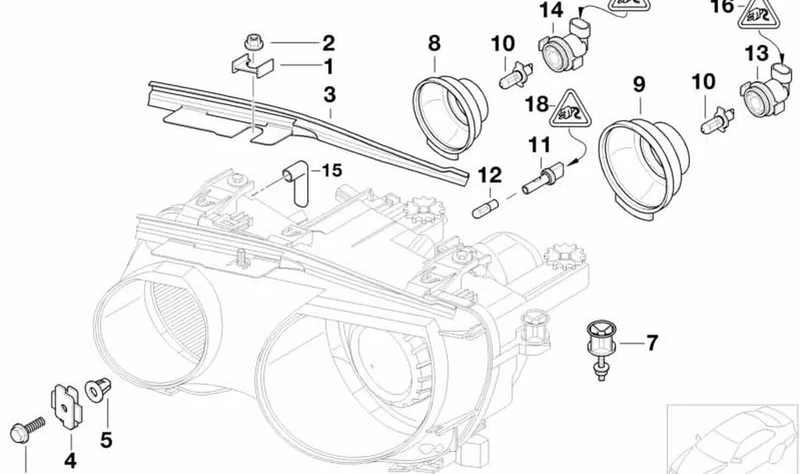 Moldura derecha OEM 63126912010 para BMW Serie 3 E46 (316i, 318i) y más. Original BMW.