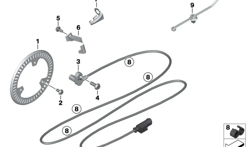 Guía cable OEM 34528532568 para motos BMW R1200GS, R1250GS, S1000RR, F800R... y más. Original BMW Motorrad.
