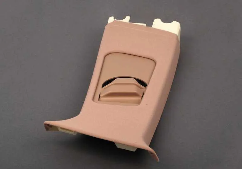 Adorno columna B superior izquierda OEM 51438266947 para BMW Serie 3 E46 (04/1997 - 07/2005) color hellbeige. Original BMW.