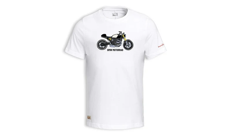 Camiseta R12 nineT blanca talla M OEM 76615B3E390 para BMW Motorrad. Original BMW Motorrad.