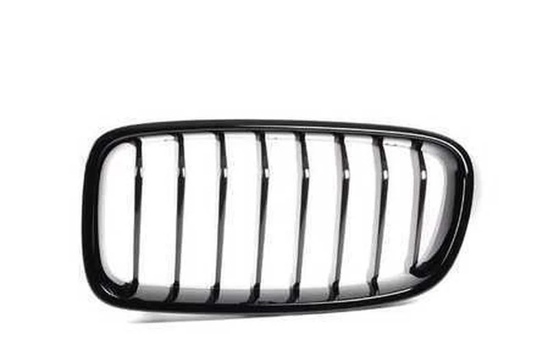 Rejilla decorativa M Performance negro brillo izquierda OEM 51712240775 para BMW F30, F30 LCI, F31, F31 LCI. Original BMW.