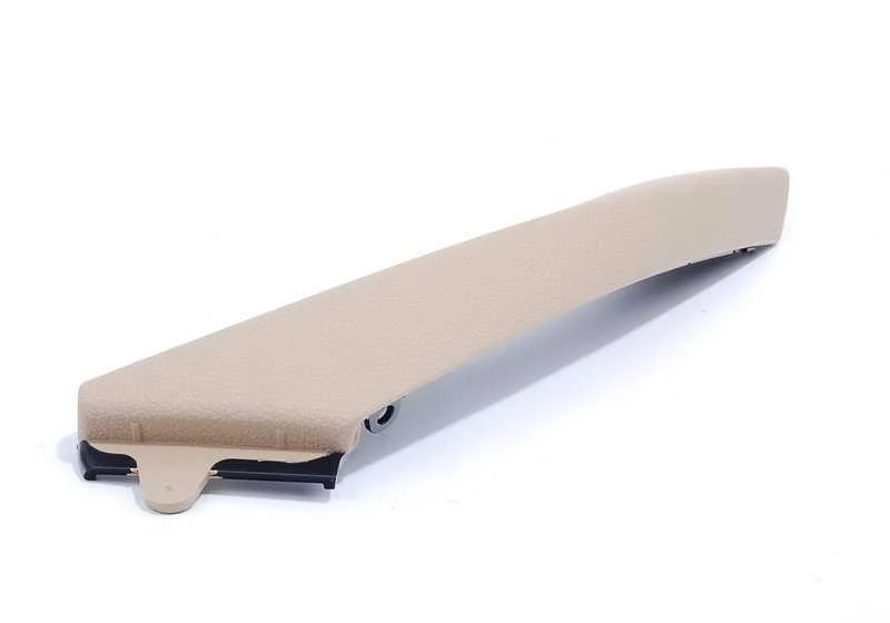 Tapa de empuñadura interior de puerta izquierda beige OEM 51419150339 para BMW E90, E90 LCI, E91, E91 LCI. Original BMW.