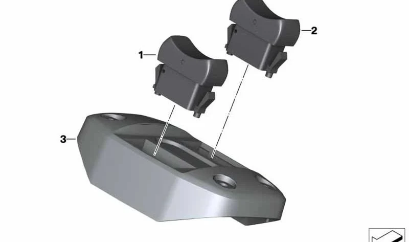Interruptor Cruising Light OEM 61317689811 para motos BMW R1200RT, G650GS... y más. Original BMW Motorrad.