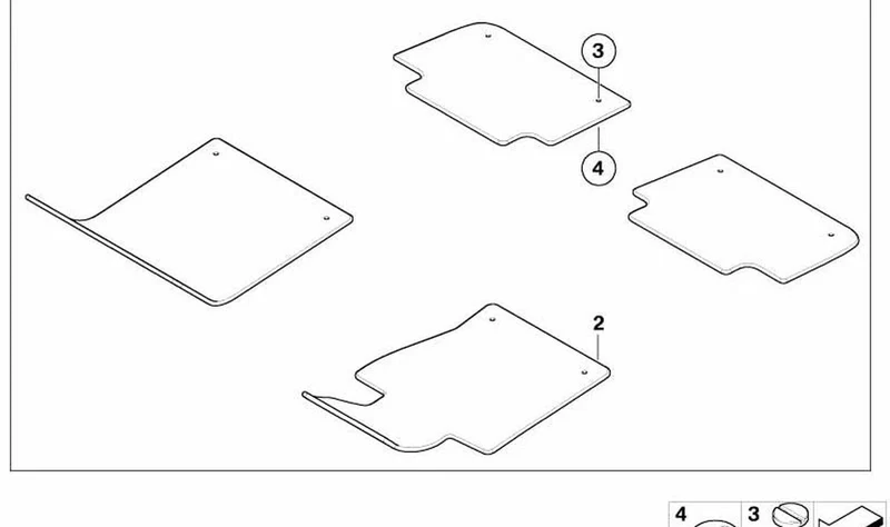 Clip de fijación OEM 51478243735 para BMW Serie 3 E46. Original BMW.