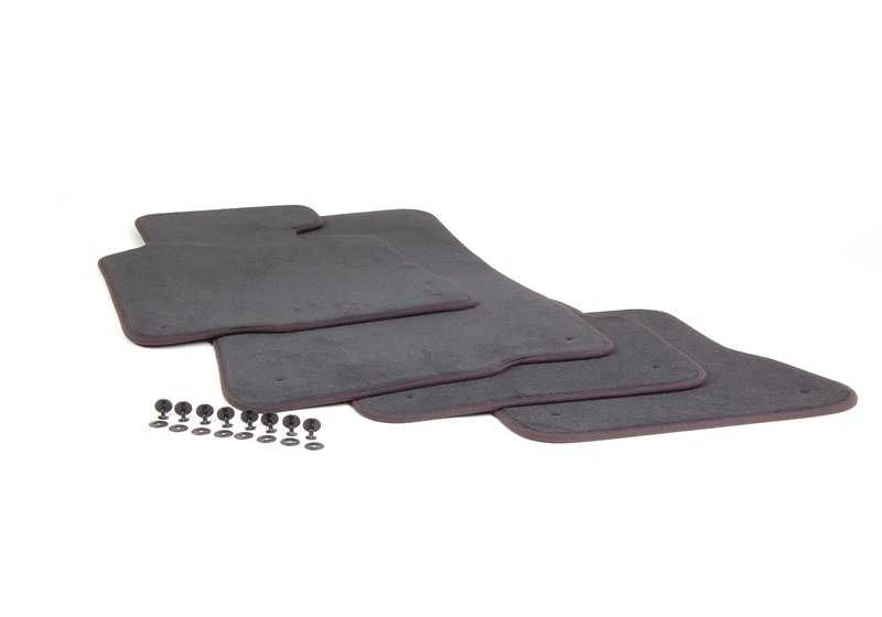 Juego de alfombrillas de velours antracita OEM 51477007313 para BMW Serie 3 E46 Convertible (11/1998 - 08/2006). Original BMW.