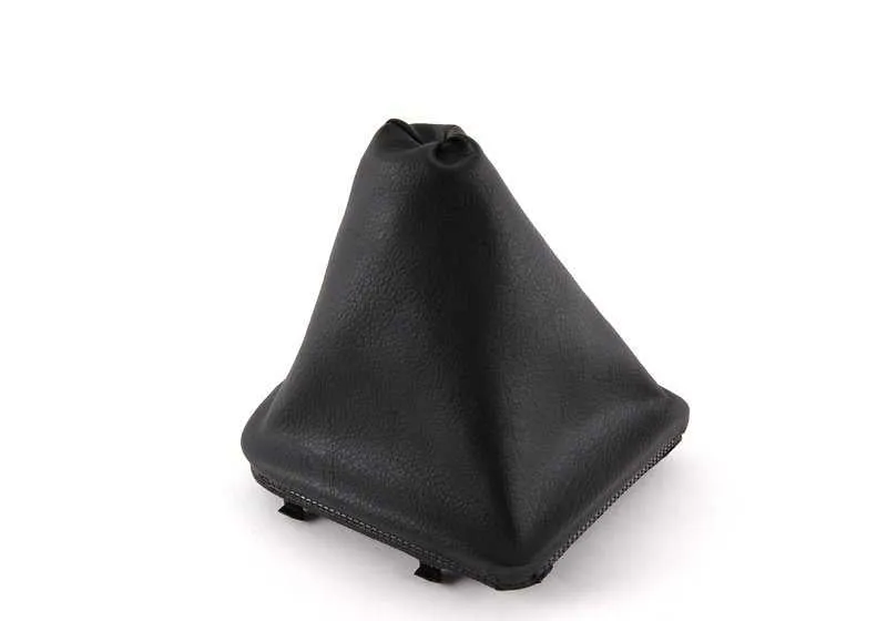 Recubrimiento de palanca de mando cuero negro OEM 25111434098 para BMW Serie 3 E46 (1998-2006). Original BMW.