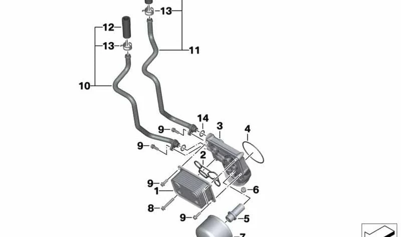 Anillo O OEM 11447687367 para motos BMW F800GT, F800S, F800ST, F800R. Original BMW Motorrad.