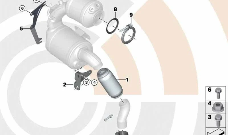 Junta de escape OEM 18308518970 para MINI R55, R56, R57, R58, R59, R60, R61... y más. Original MINI.