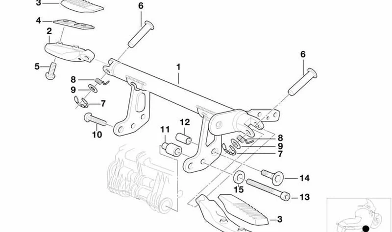 Muelle de torsión derecho OEM 46712331434 para motos BMW R 850 C, R 1200 C, R 1200 C Montauk... y más. Original BMW Motorrad.