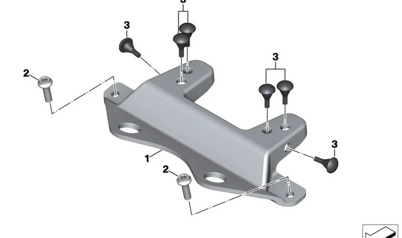 Soporte de asiento trasero OEM 52538404510 para motos BMW F 900 R, F 900 XR. Original BMW Motorrad.