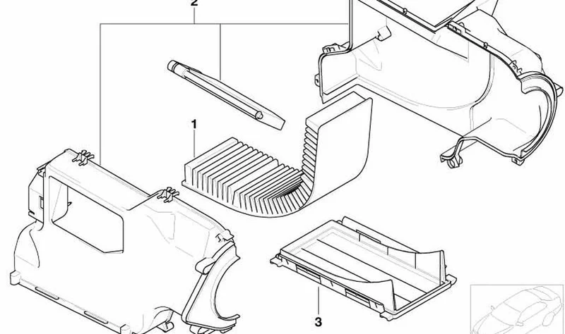 Recubrimiento cárter microfiltro OEM 64311497542 para MINI R50, R53, Cabrio R52. Original MINI.