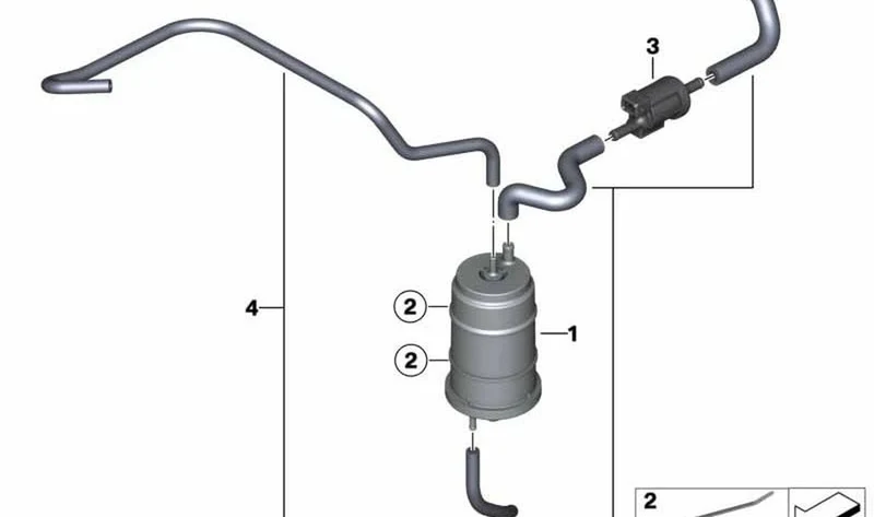 Juego de tubo flexible OEM 16128409961 para motos BMW C 400 GT, C 400 X. Original BMW Motorrad.