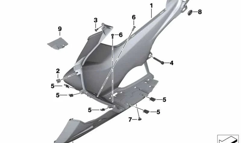 Estribo derecho OEM 46637724896 para motos BMW C 600 Sport, C 650 Sport. Original BMW Motorrad.
