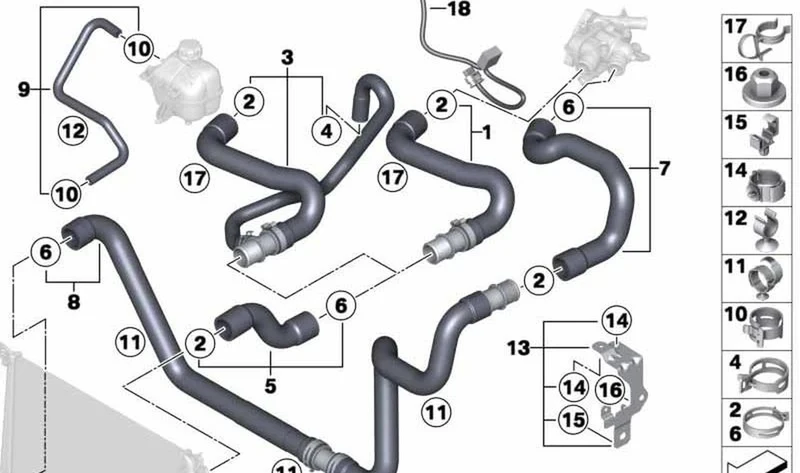 Portamanga OEM 17127513854 para MINI Countryman R60, Paceman R61. Original MINI.