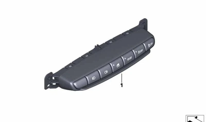 Unidad de interruptores consola central OEM 61319804920 para MINI Countryman R60 (2010-2016). Original MINI.