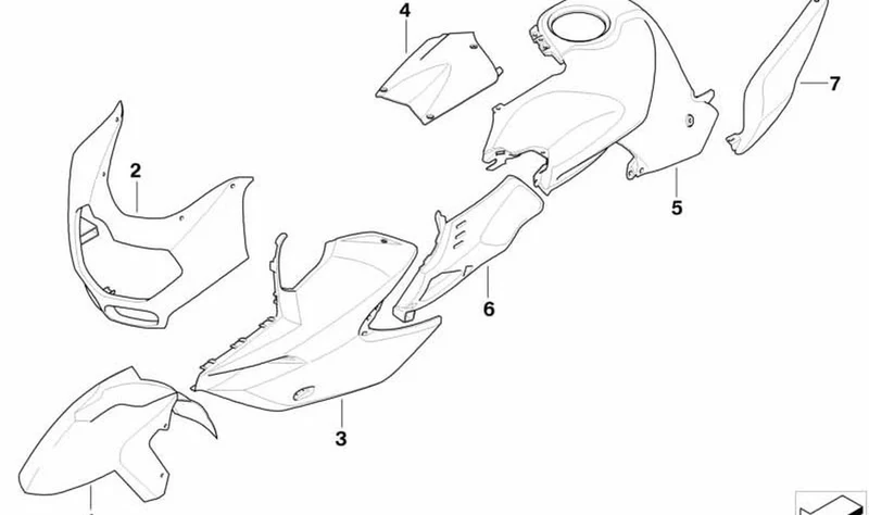 Cubierta de rueda delantera OEM 46617678122 para motos BMW K1200S, K1300S, K1200R, K1300R. Original BMW Motorrad.