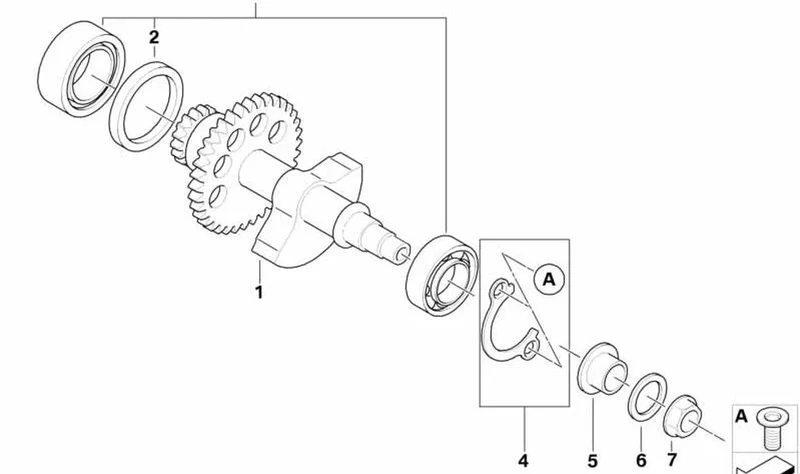 Retén para eje OEM 11277707196 para BMW Motorrad G 450 X (09/2007 - 06/2010). Original BMW Motorrad.