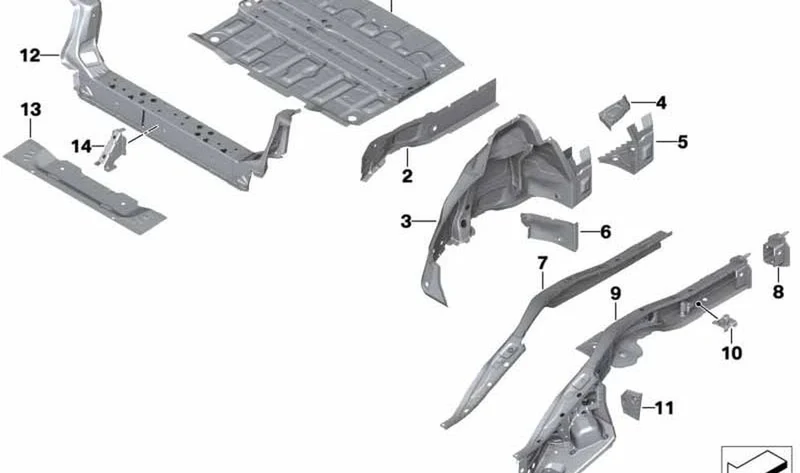 Pasarruedas trasera izquierda OEM 41007402359 para MINI Countryman F60, F60 LCI. Original MINI.