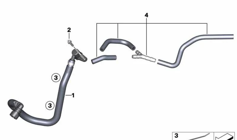 Juego de tubos flexibles OEM 16138409957 para BMW Motorrad C 400 GT, C 400 X. Original BMW Motorrad.